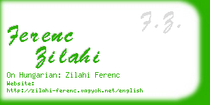 ferenc zilahi business card